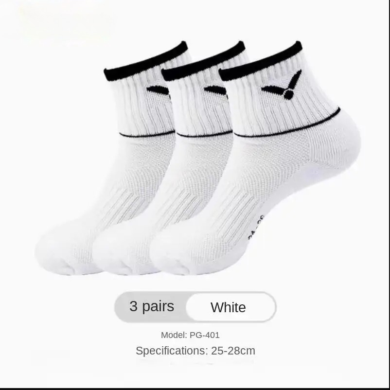 Badminton Victor - 3 Pairs badminotn Tennis Socks Thicken