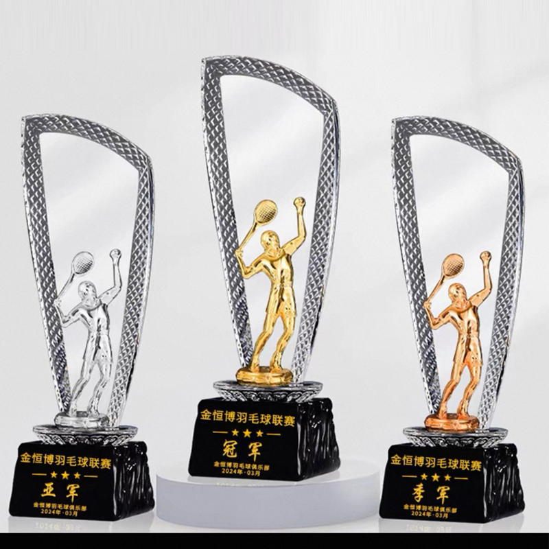 Customized Crystal Trophy Trop - đánh giá và giá Badminton Europe