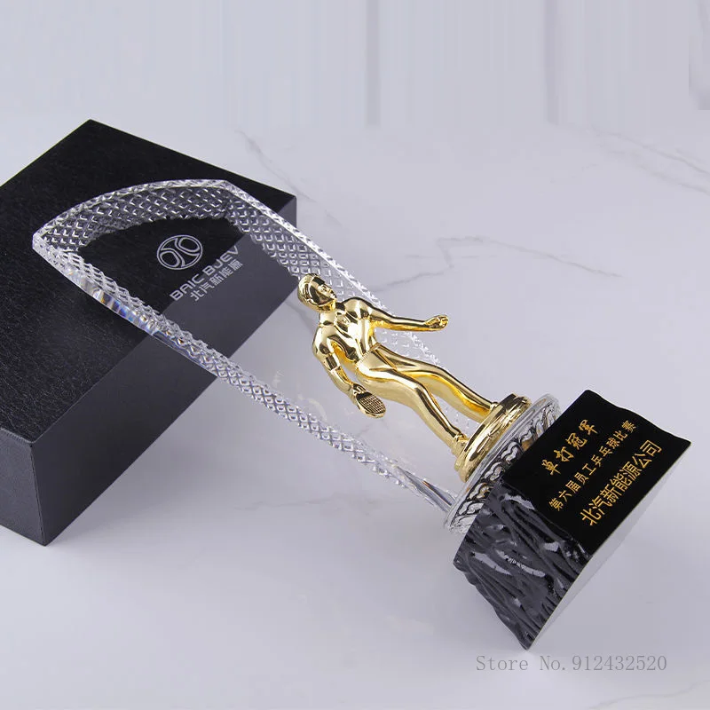 Customized Crystal Trophy Trop - đánh giá và giá Badminton Europe