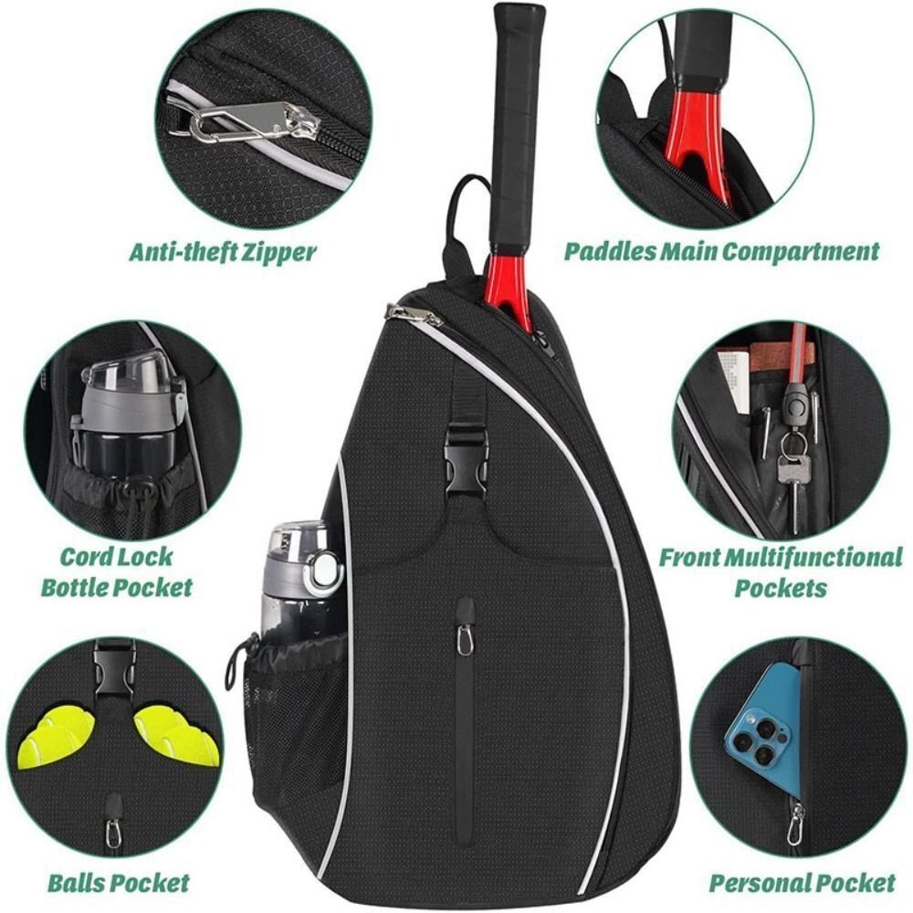 Zipper Closure Pickleball Rack - đánh giá và giá Backpack Racket Bag