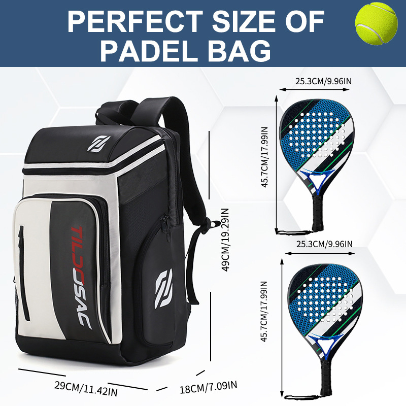Unisex Padel Racquet Backpack  - đánh giá và giá Backpack Racket Bag